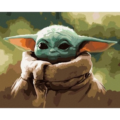 Figured ART Diamantové maľovanie BABY YODA II 40 x 50 cm na ráme