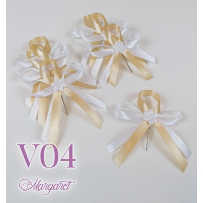 Saténové svatební vývazky V04 (Light Gold) – Hledejceny.cz