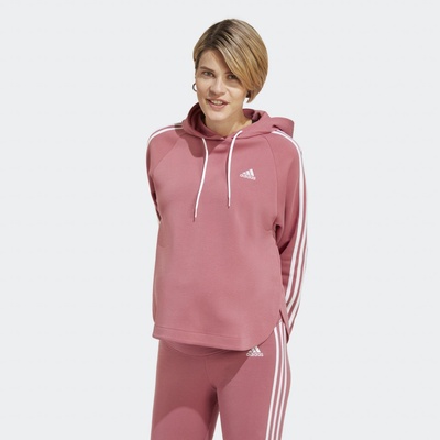 adidas mikina Maternity Over-the-Head Hoodie bílá růžová