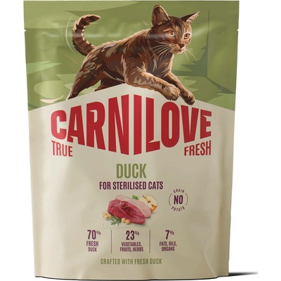 CARNILOVE TRUE FRESH CAT DRY DUCK FOR STERILISED ADULT ALL BREEDS 6 kg