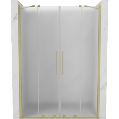 Mexen Velar Duo плъзгаща се душ врата 140 см, скреж, златно матово - 871-140-000-32-55 (871-140-000-32-55)