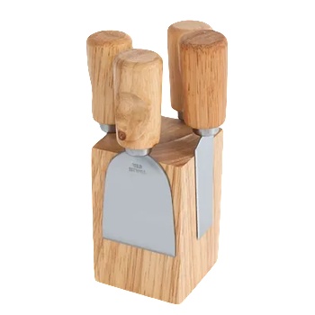 Image 1 of Horecano Cn-К-кт ножове за сирена върху дървено кубче А-188(5473) (0198770)