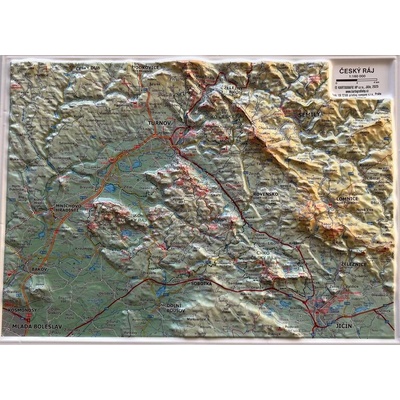 Kartografie HP Český les 1:160 000 - 20 x 28 cm, hypso