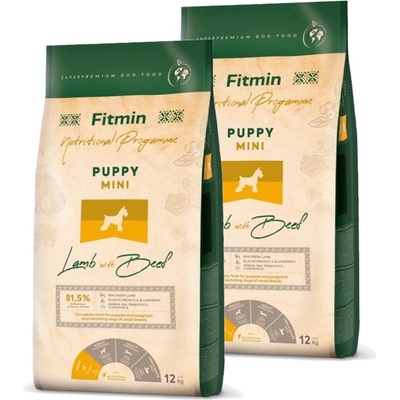 Fitmin Dog Mini Puppy Lamb & Beef 2 x 12 kg