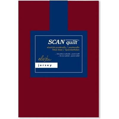 Scanquilt Prestieradlo jersey elastic vínové 180x200
