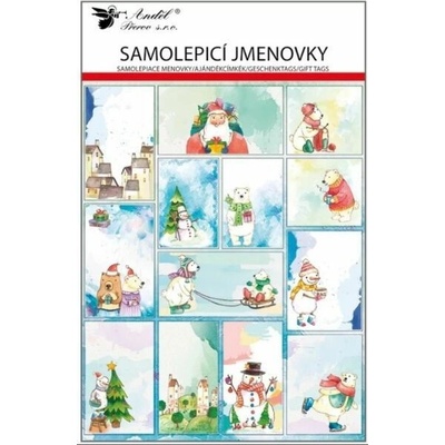 Vianočné samolepky na darčeky, 21 x 32 cm - 26 ks