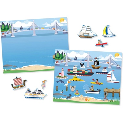 Melissa & Doug Sticker pad vozidlá sada opakovane použiteľných samolepiek a scén