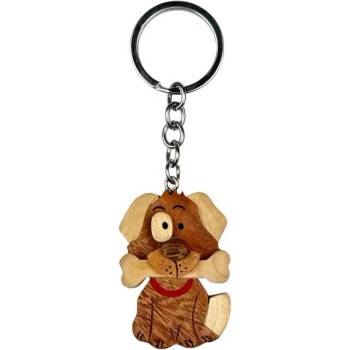 2Kids Toys Двъдéти Дървена ключодържател голямо Куче с кост