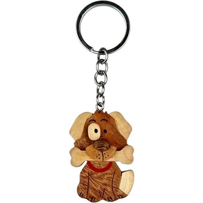 2Kids Toys Двъдéти Дървена ключодържател голямо Куче с кост