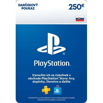 Playstation Store dárková karta 250 € SK