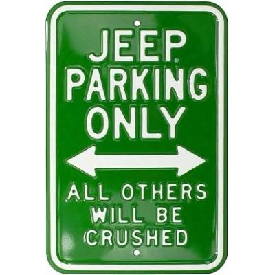 Jeep Parking Only (zelená) - ceduľa