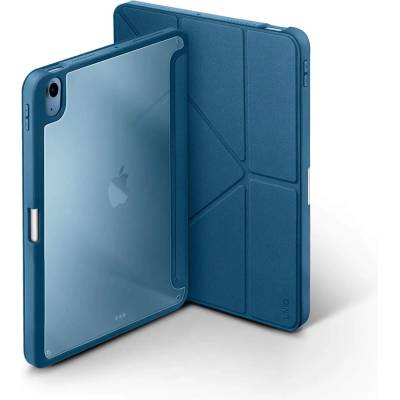 Uniq Moven Case - полиуретанов кейс с поставка и отделение за Apple Pencil 2 за iPad Air 5 (2022), iPad Air 4 (2020) (син)