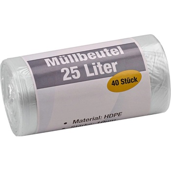KesTek Pytle na odpadky 25 l 10µm 40 ks průsvitné