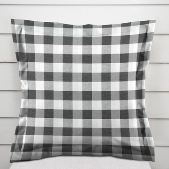 Biante Rebeka RE-010 s lemom sivo biela kocka veľká 60 x 60 cm