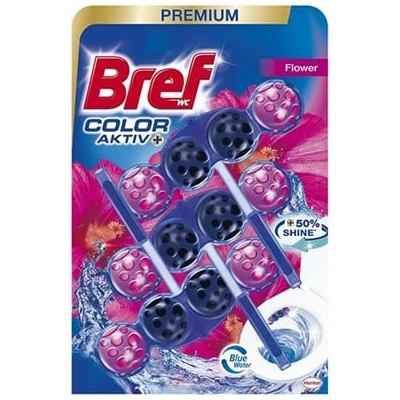Ароматизатор за тоалетна Bref Color Active, свежи цветя, 3 х (5070100089)