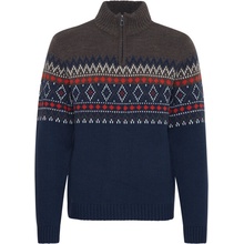 Blend pánsky sveter pullover tmavo modrá khaki červená