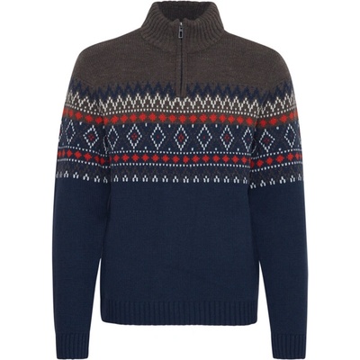 Blend pánsky sveter pullover tmavo modrá khaki červená