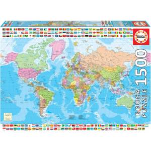 Educa Пъзел Educa от 1500 части - Политическа карта (EDU18500)