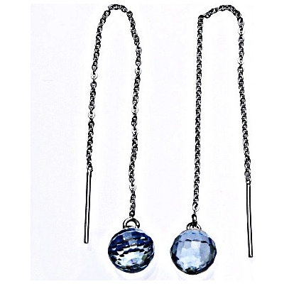 Čištín řetízkové protahovací se Swarovski krystalem akvamarin NŘ 1311