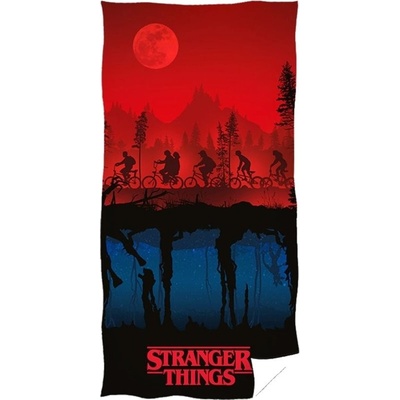 Carbotex · Bavlnená plážová osuška Stranger Things 70 x 140 cm