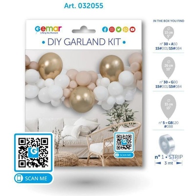 PartyDeco Balónková girlanda Latte
