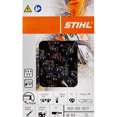 Stihl Pílová reťaz RSC 3/8 1,6mm 72čl 50cm 3621 000 0072