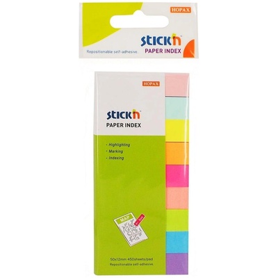 Stick`n Stick'n Самозалепващи се индекси, хартиени, 12 x 50 mm, 9 цв (1040160023)