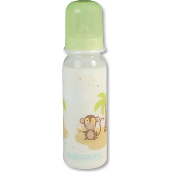 Baby-Nova Стандартно пластмасово шише Baby Nova - 250 ml, маймунка (47000)