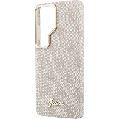 CG Mobile Samsung S26 Ultra GUESS 4G SCRIPT MAGSAFE силиконов протектор за телефон, устойчив на удар, магнитен, цвят ROSE (GUHMS26L5P4FWMSP)
