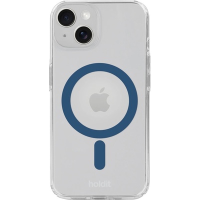Holdit Калъф Holdit - MagSafe Case, iPhone 15/14/13, син/прозрачен (7330985162794)