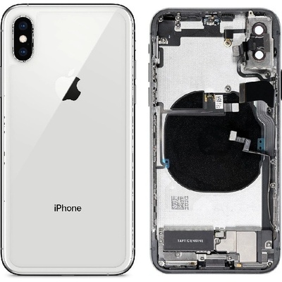 Apple iPhone X - Zadní Housing - bílý s malými díly