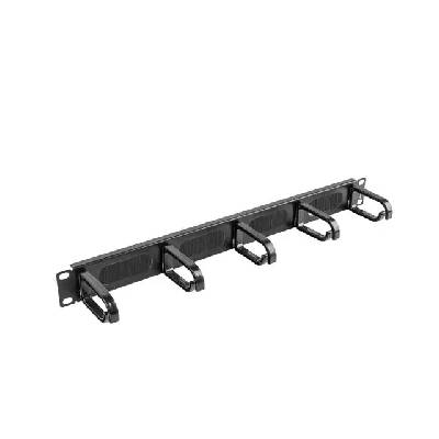 Аксесоар, Lanberg 19" cable management AK-1203-B brush panel 5 rings- type b 1U, black (AK-1203-B)