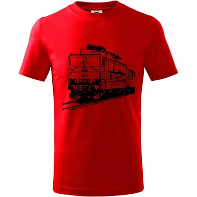 Vlak 363 tričko detské červená