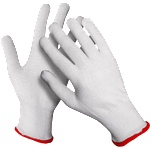 DYKENO caleton 003-k28 / Текстилни ръкавици с pvc мишени - бели 6 (003-k28-06)