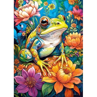Cherry Pazzi - Puzzle Flower Power Frog - 1 000 piese