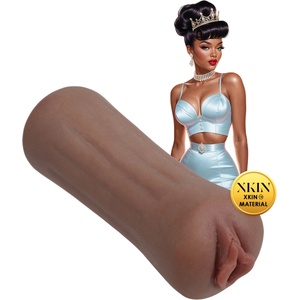 XKIN Beauty Queen Lulu - реалистичен мастурбатор вагина (тъмен естествен цвят)