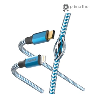 Hama 00201561 КАБЕЛ ЗА ДАННИ USB TYPE-C LIGHTNING "REFLECTIVE" 1.5M, СИНЬО (00201561)