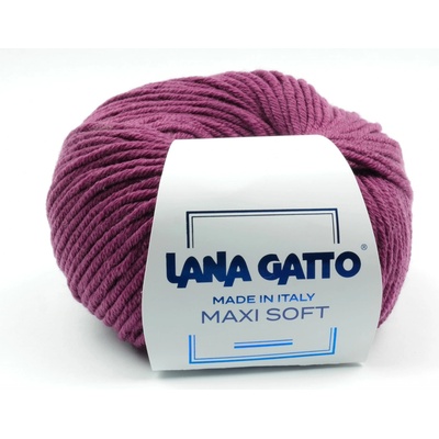 Lana Gatto pletací příze vlna merino MAXI SOFT vínová