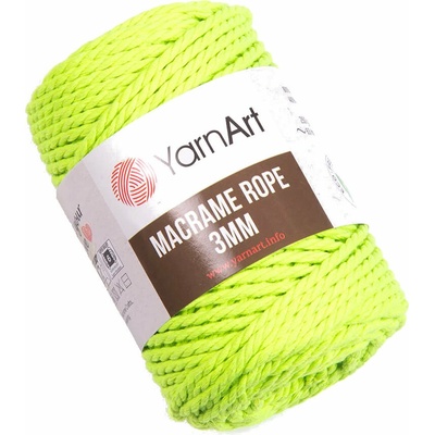 Macrame Rope 3 mm 3 mm 63 m 801 Neon Yellow юта (Macrame Rope 3 mm 801)