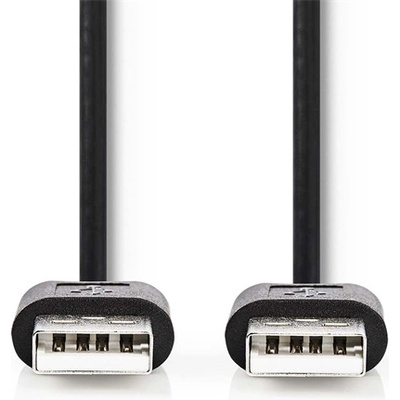 Nedis CCGL60001BK20 Кабел USB A мъжки към USB A мъжки, USB2.0, дължина: 2 м (CCGL60001BK20)