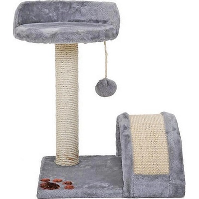 Катерушка с драскало, легло и сизален стълб, Сива h50 cm (4123-G)