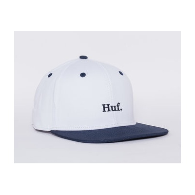 HUF Genuine 6 Panel Navy Strapback bílá modrá modrá
