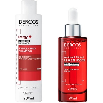 Vichy Dercos Комплект - Стимулиращ шампоан Energy+ и Серум, 200 + 90 ml