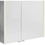 SAPHO Alix - Огледален шкаф с LED осветление 86x70x18 см, 2 врати, сребрист дъб AX186-0011 (AX186-0011)