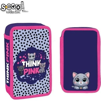 S-Cool Несесер с 2 ципа scool think pink 29 части