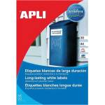  Етикети Apli бели полиестер 64.6 x 33.8 mm А4 20 (1110259-10-1226)