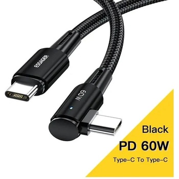Essager Sunset USB-C / USB-C 2.0 3A, 60W, 2m, извит (EXCTT2-CGWTA01)