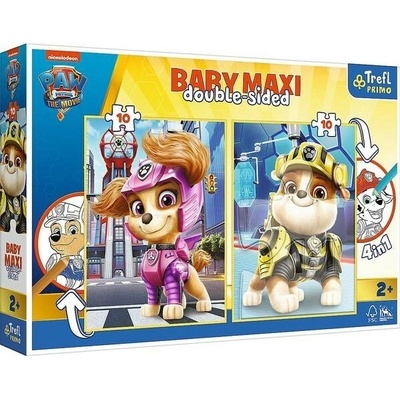 Trefl Oboustranné Tlapková patrola Sky a Rubble BABY MAXI 2x10 dielov