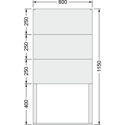 SFOS pilier F2-1250, (600x1150x245mm)