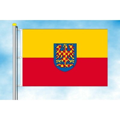 LIBEA, s.r.o. Moravská vlajka půlený list Rozměr: 30×45 cm, Uchycení: Karabiny na stožár – Zboží Dáma